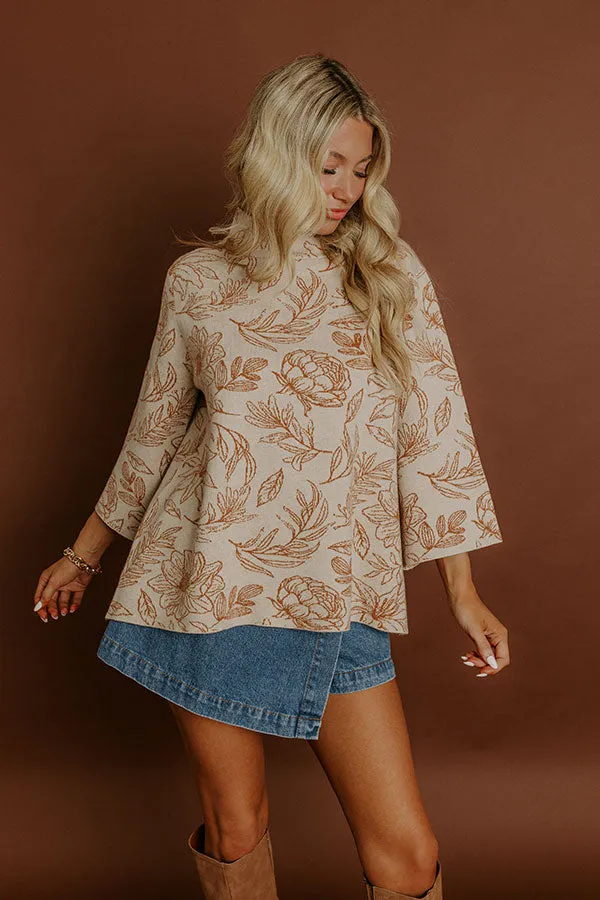 Botanical Bliss Knit Sweater Top sold by Impressions