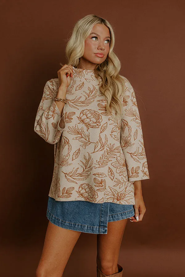 Botanical Bliss Knit Sweater Top sold by Impressions product image thumbnail 4