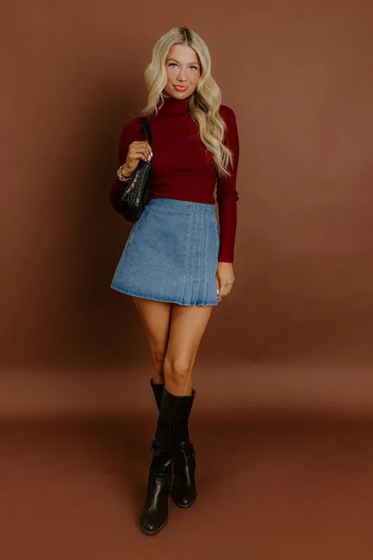 All About Layers Ribbed Top in Wine sold by Impressions