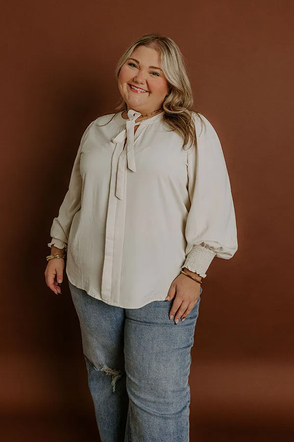 Soho Sophisticate Shift Top in Cream Curves sold by Impressions product image thumbnail 4