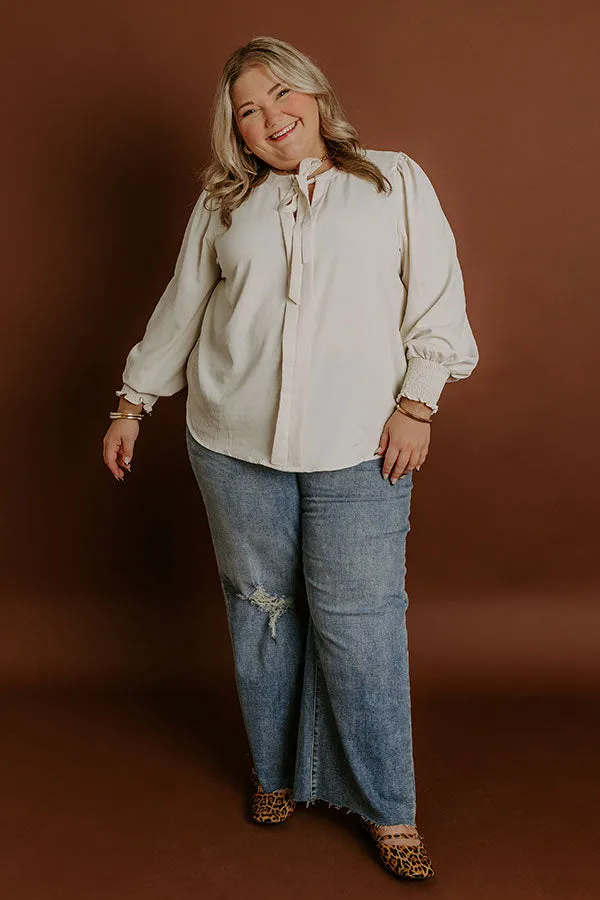 Soho Sophisticate Shift Top in Cream Curves sold by Impressions