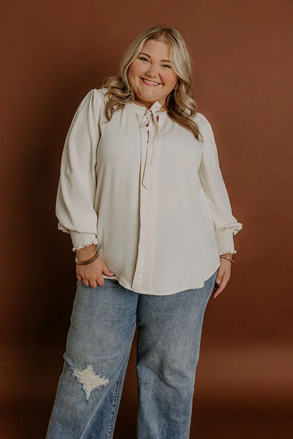 Soho Sophisticate Shift Top in Cream Curves sold by Impressions product image thumbnail 2