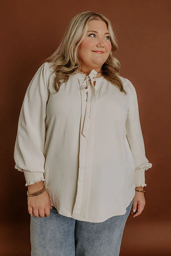 Soho Sophisticate Shift Top in Cream Curves sold by Impressions product image thumbnail 3