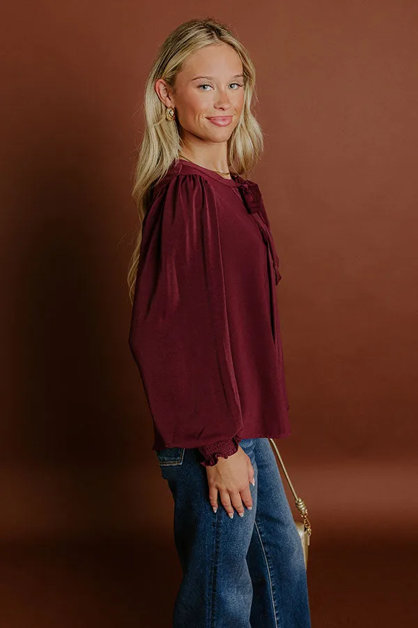 Soho Sophisticate Shift Top in Merlot sold by Impressions product image thumbnail 4