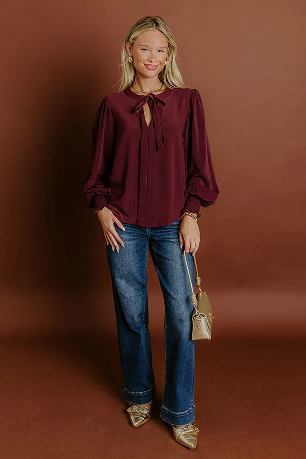 Soho Sophisticate Shift Top in Merlot sold by Impressions product image thumbnail 3