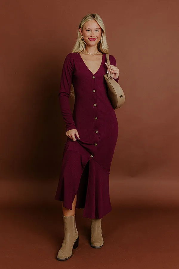 Midtown Views Ribbed Midi Dress sold by Impressions