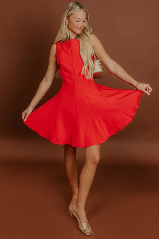 Penthouse Party Mini Dress in Red sold by Impressions