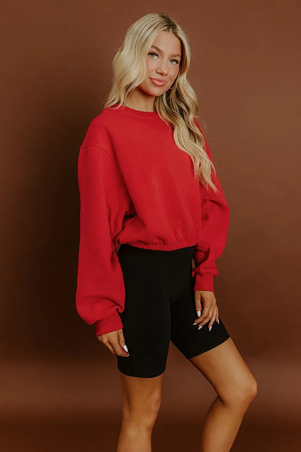 Cabin Cozy Sweatshirt in Red sold by Impressions product image thumbnail 4