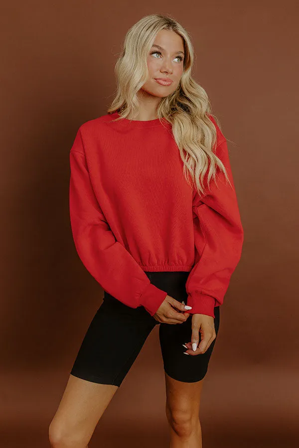 Cabin Cozy Sweatshirt in Red sold by Impressions