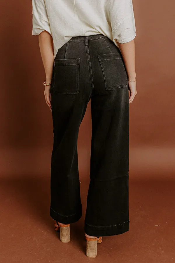 The Carmen High Waist Wide Leg Jean in Black sold by Impressions product image thumbnail 5