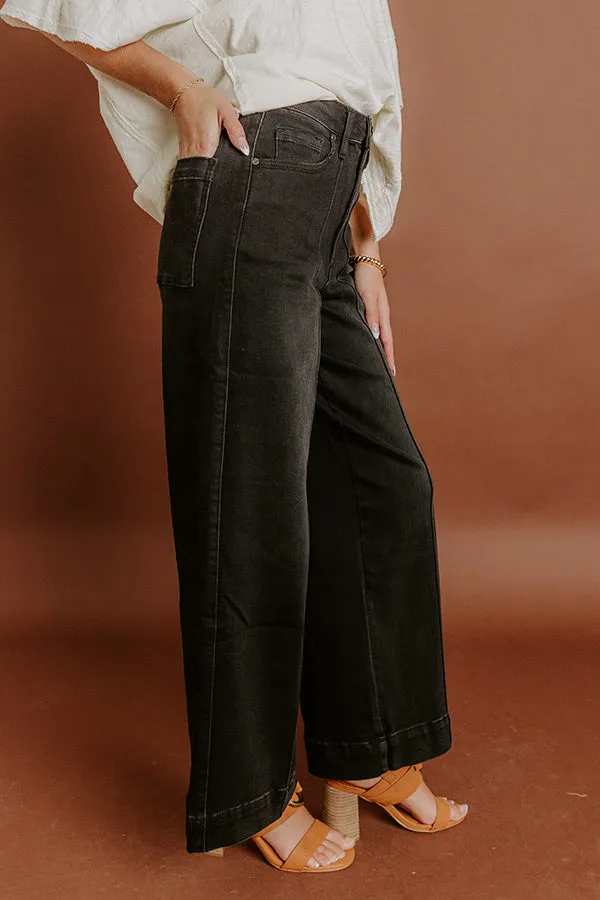 The Carmen High Waist Wide Leg Jean in Black sold by Impressions product image thumbnail 4