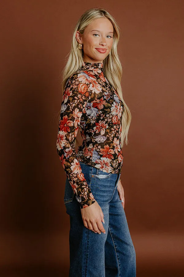 Vineyard Luxe Floral Mesh Top sold by Impressions product image thumbnail 5