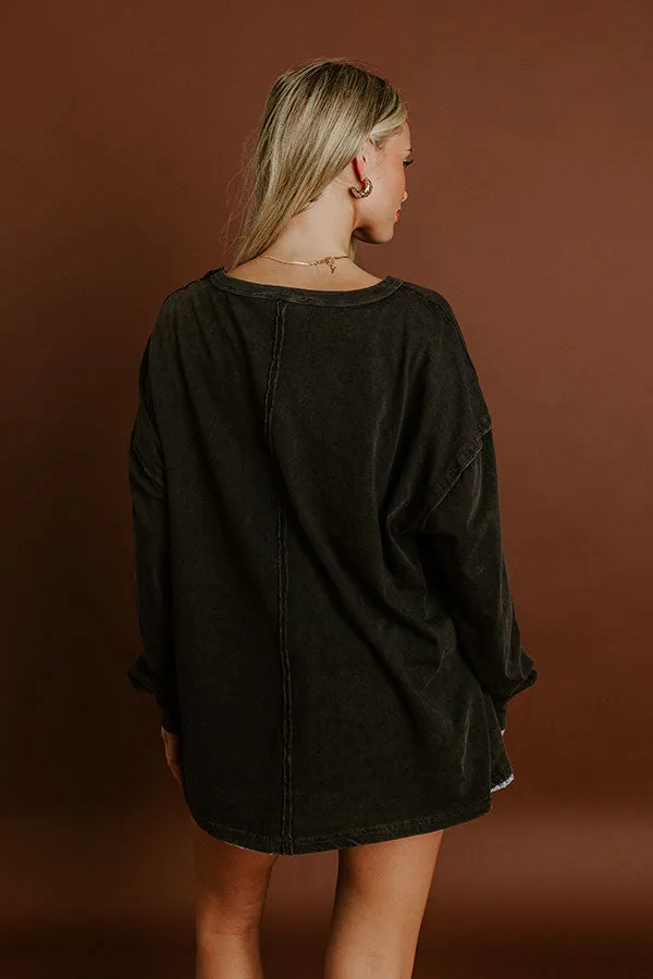 The Essential Oversized Vintage Wash Tee in Black sold by Impressions product image thumbnail 5
