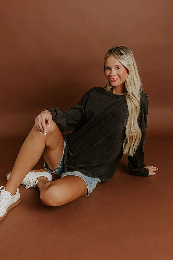 The Essential Oversized Vintage Wash Tee in Black sold by Impressions product image thumbnail 2