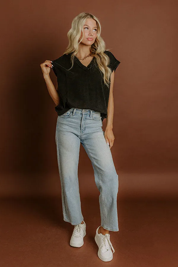 Casual Charm Vintage Wash Top in Vintage Black sold by Impressions product image thumbnail 5