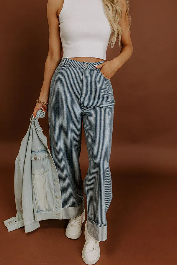 The Alex High Waist Stripe Wide Leg Jean sold by Impressions product image thumbnail 4