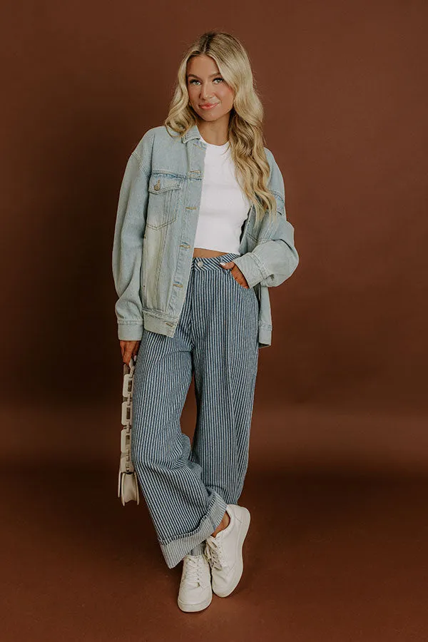 The Alex High Waist Stripe Wide Leg Jean sold by Impressions