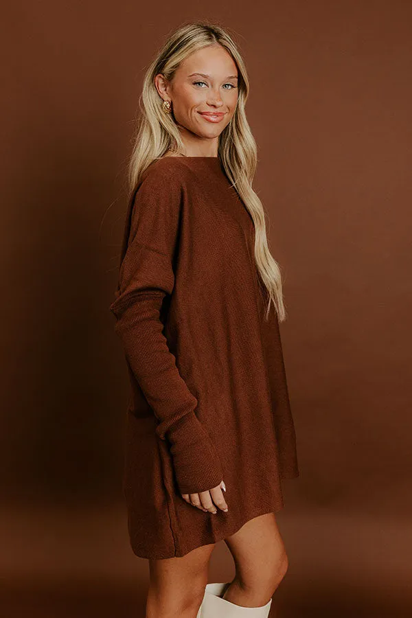 Simply Cozy Knit Sweater Top in Chocolate sold by Impressions product image thumbnail 4
