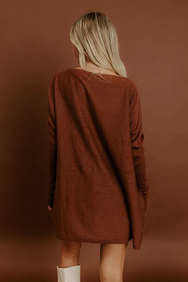 Simply Cozy Knit Sweater Top in Chocolate sold by Impressions product image thumbnail 5
