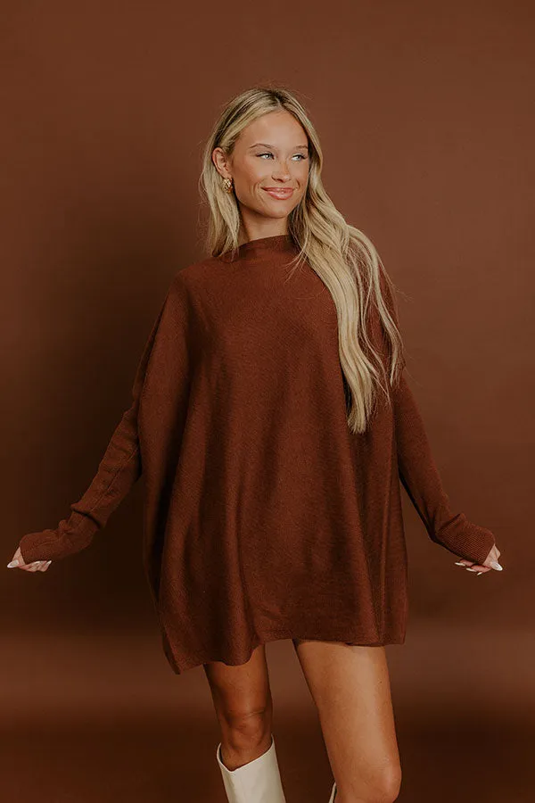 Simply Cozy Knit Sweater Top in Chocolate sold by Impressions product image thumbnail 2