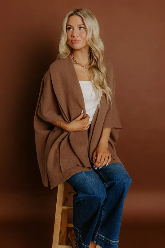 Cuddle Season Knit Cardigan in Mocha sold by Impressions