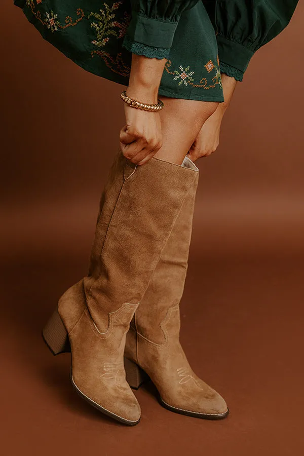The Roxanne Faux Suede Boot sold by Impressions