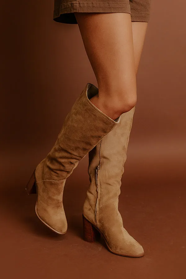 The Shiloh Faux Suede Knee High Boot In Camel sold by Impressions product image thumbnail 2