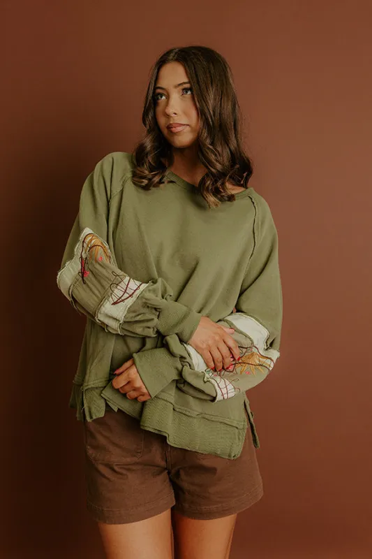 Harvest Moon Embroidered Sweatshirt sold by Impressions