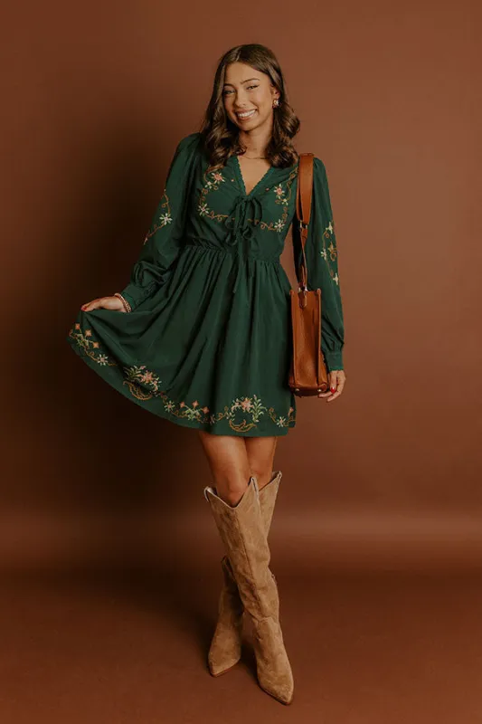 Countryside Cutie Floral Embroidered Mini Dress sold by Impressions
