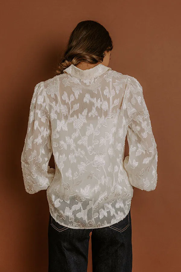 Modern Edge Floral Applique Button Up Top sold by Impressions product image thumbnail 4