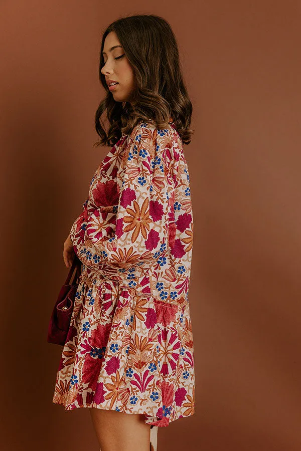 Vineyard Toast Floral Mini Dress sold by Impressions product image thumbnail 5