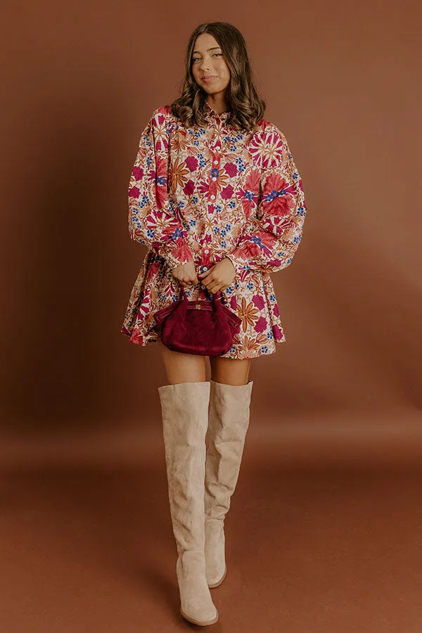 Vineyard Toast Floral Mini Dress sold by Impressions product image thumbnail 2