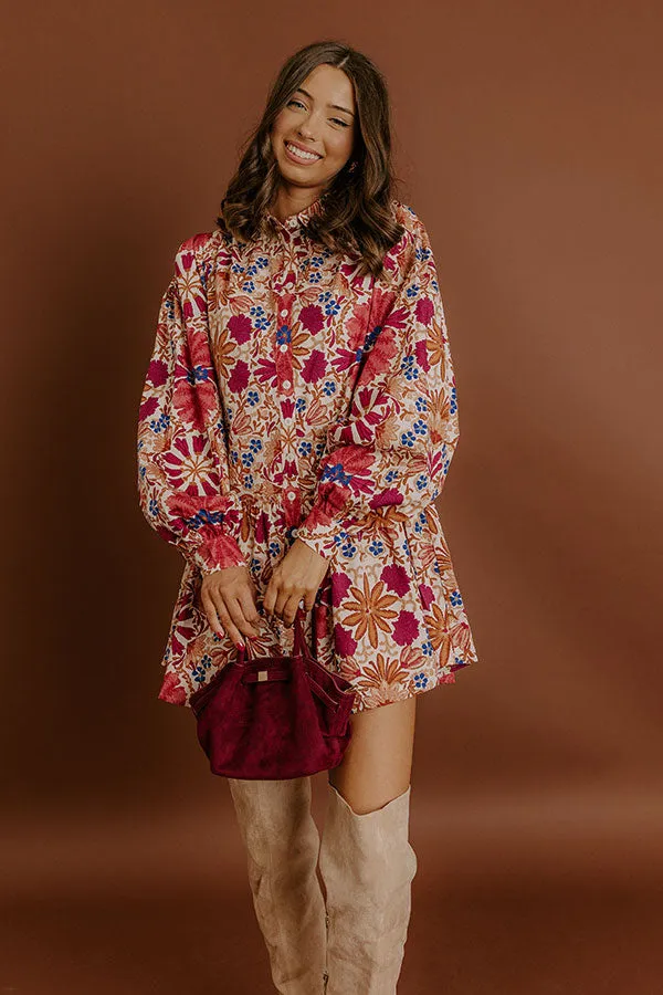 Vineyard Toast Floral Mini Dress sold by Impressions product image thumbnail 4