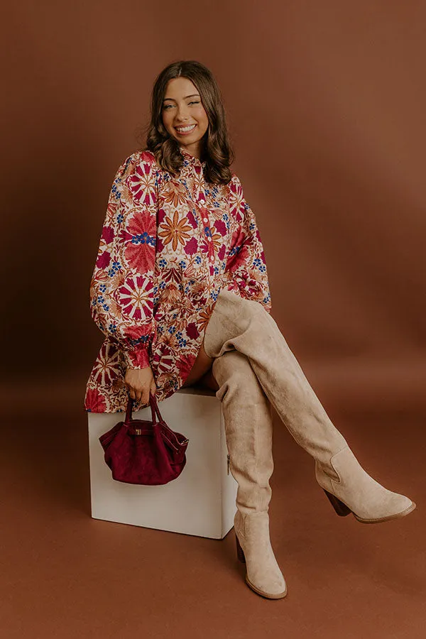 Vineyard Toast Floral Mini Dress sold by Impressions