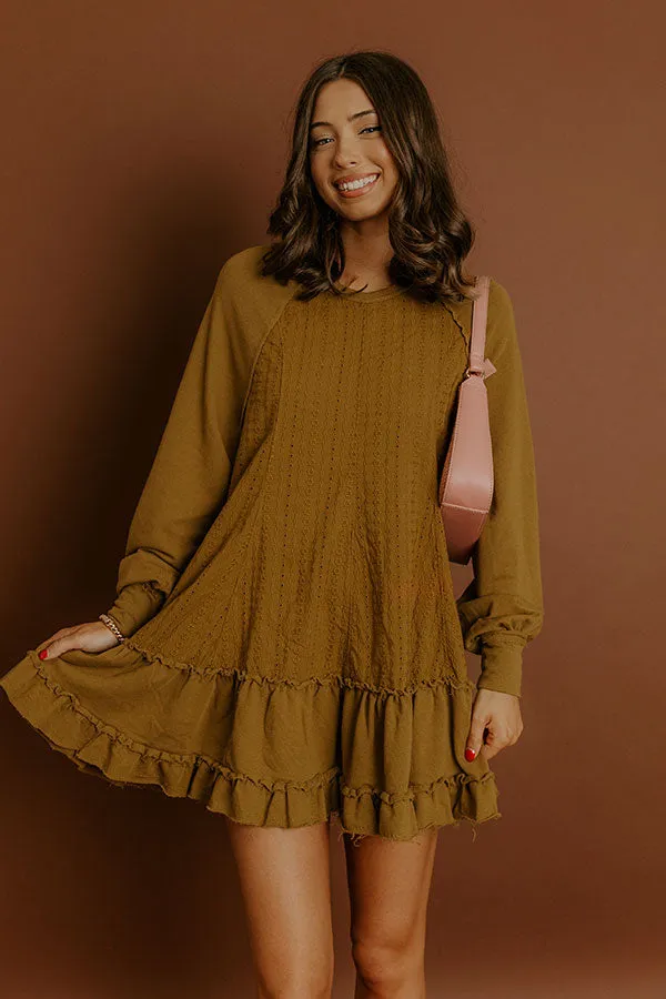 Kind Eyes Eyelet Mini Dress in Brown sold by Impressions product image thumbnail 2