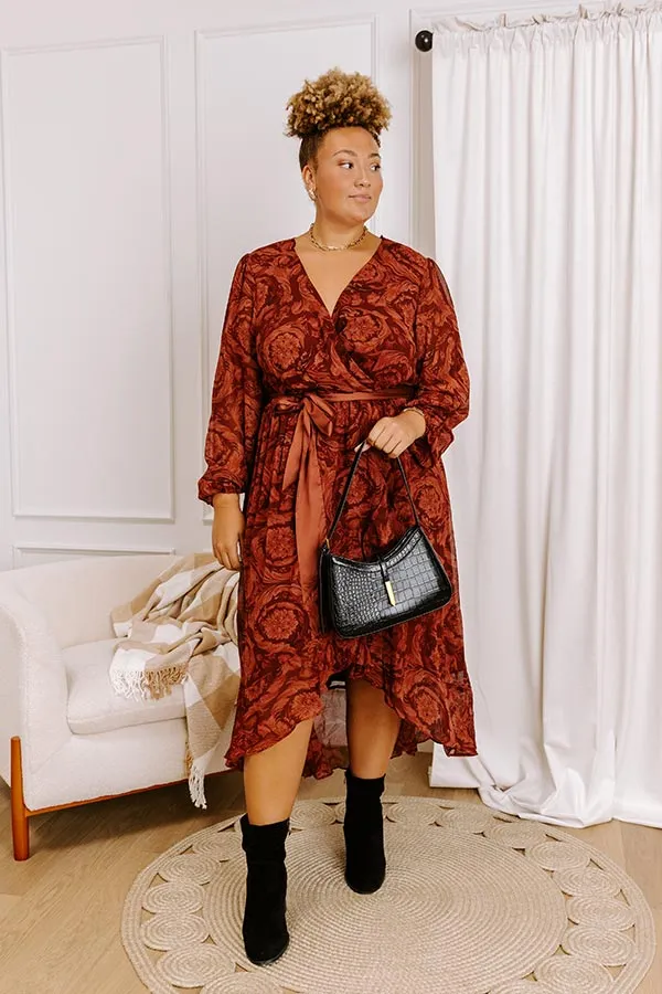 Autumn Reverie Floral High-Low Dress Curves sold by Impressions