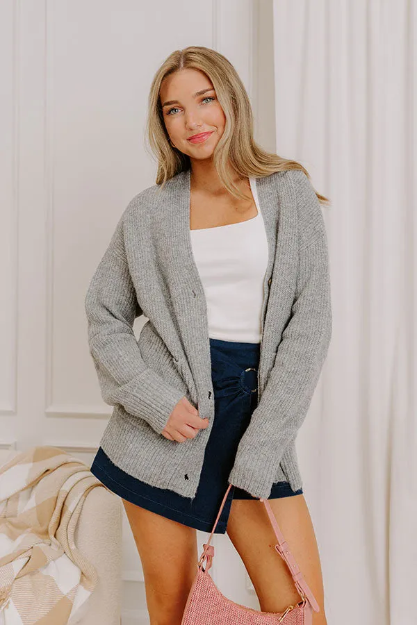 Cider Season Knit Cardigan in Grey sold by Impressions