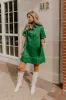 Cafe On Fifth Denim Mini Dress in Green sold by Impressions