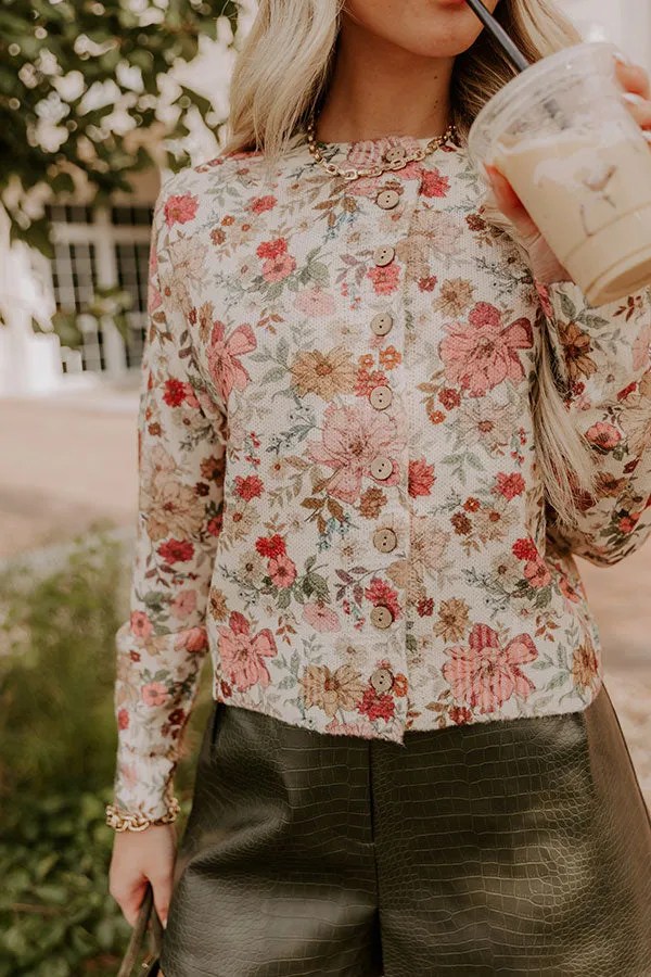 Sweet Meadow Floral Knit Cardigan sold by Impressions product image thumbnail 3