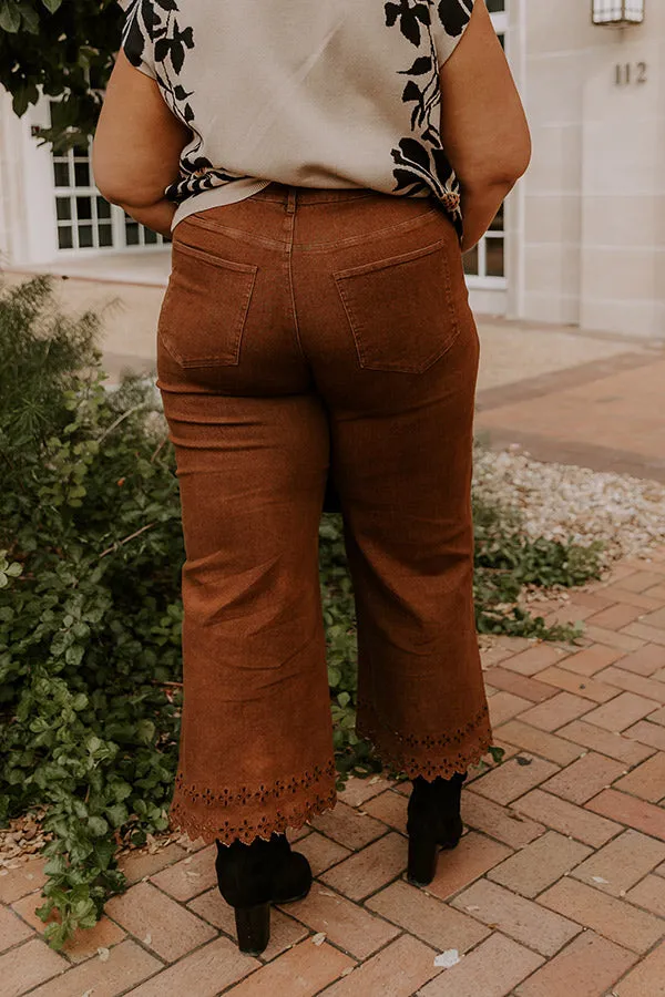 The Georgia High Waist Eyelet Pants in Chocolate Curves sold by Impressions product image thumbnail 4