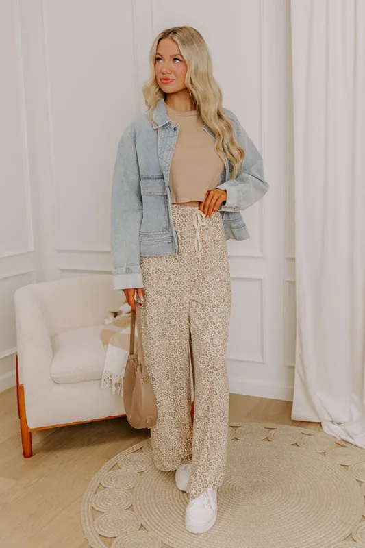 The Candice High Waist Wide Leg Leopard Pants sold by Impressions