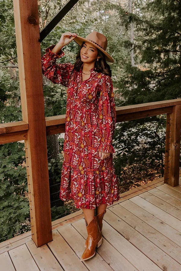 Blooming Keepsake Floral Midi Dress sold by Impressions