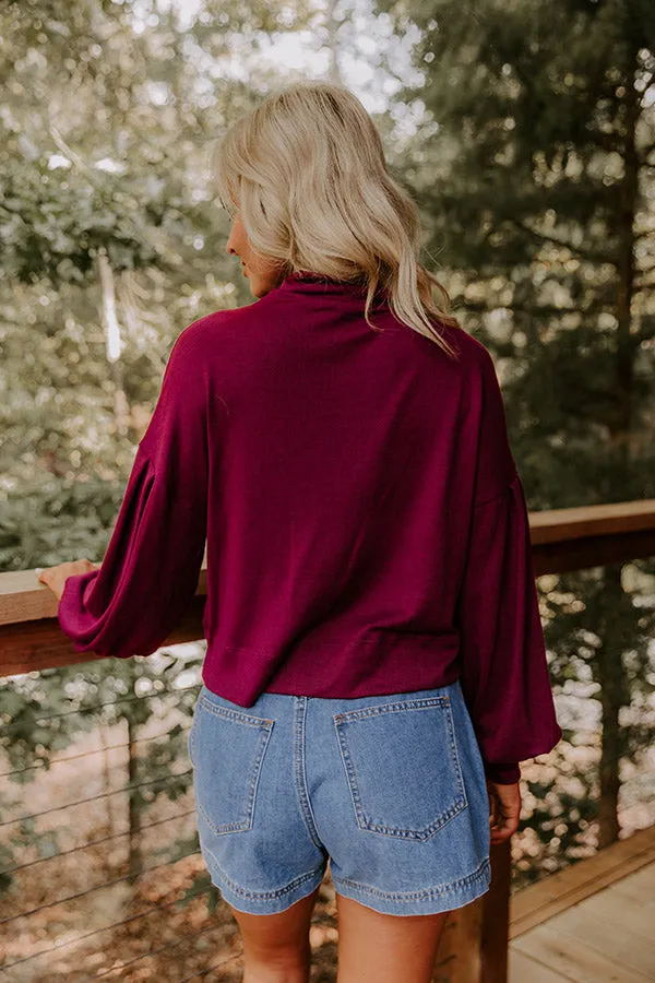 Sweet Energy Knit Top in Merlot sold by Impressions product image thumbnail 5