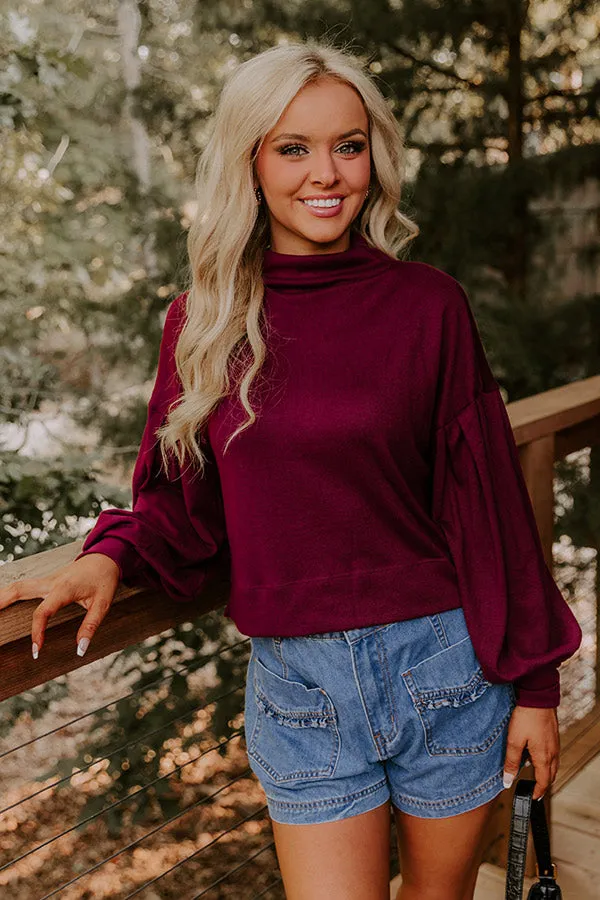 Sweet Energy Knit Top in Merlot sold by Impressions product image thumbnail 2