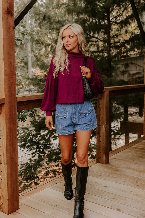 Sweet Energy Knit Top in Merlot sold by Impressions product image thumbnail 3