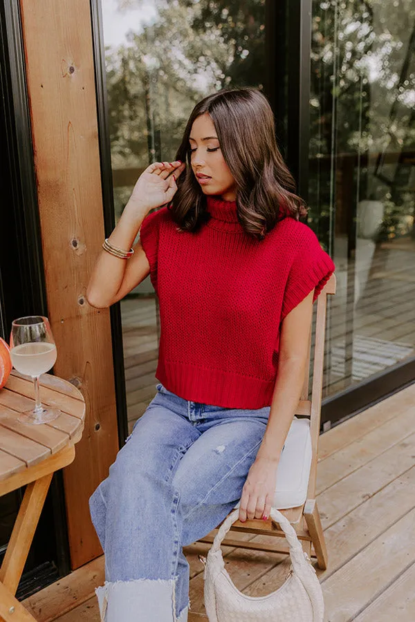 Coffee Shop Charm Knit Sweater Top in Red sold by Impressions product image thumbnail 2