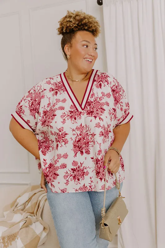 Sugar And Chic Floral Shift Top Curves sold by Impressions