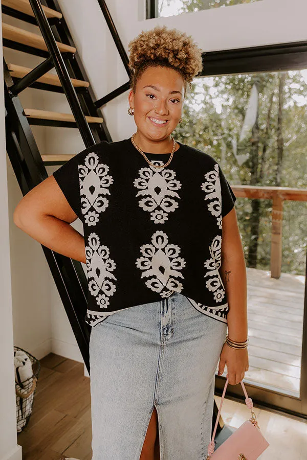 City Noir Knit Top Curves sold by Impressions