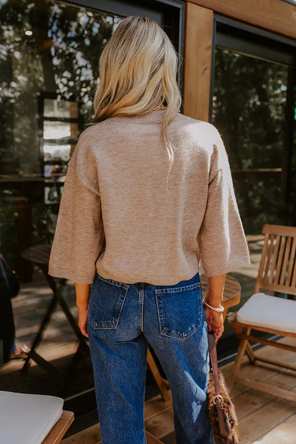 Coffee Shop Cozy Knit Cardigan in Mocha sold by Impressions product image thumbnail 5