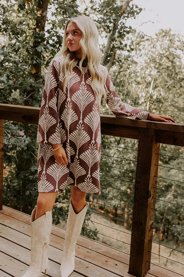 The Deco Dream Knit Mini Dress in Chocolate sold by Impressions product image thumbnail 2